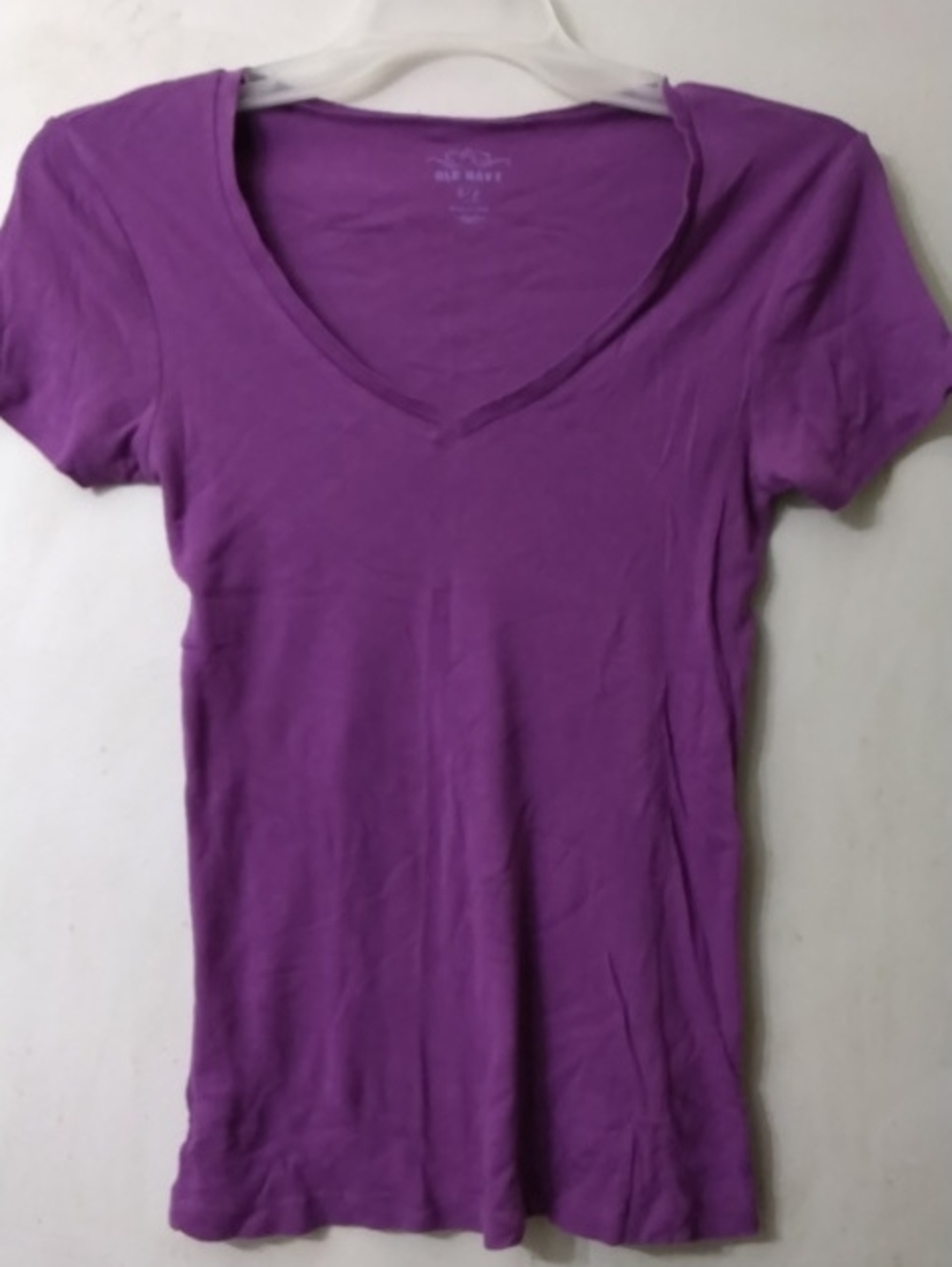 Old Navy Purple V-Neck Short Sleeve Tee Women's Sz Small